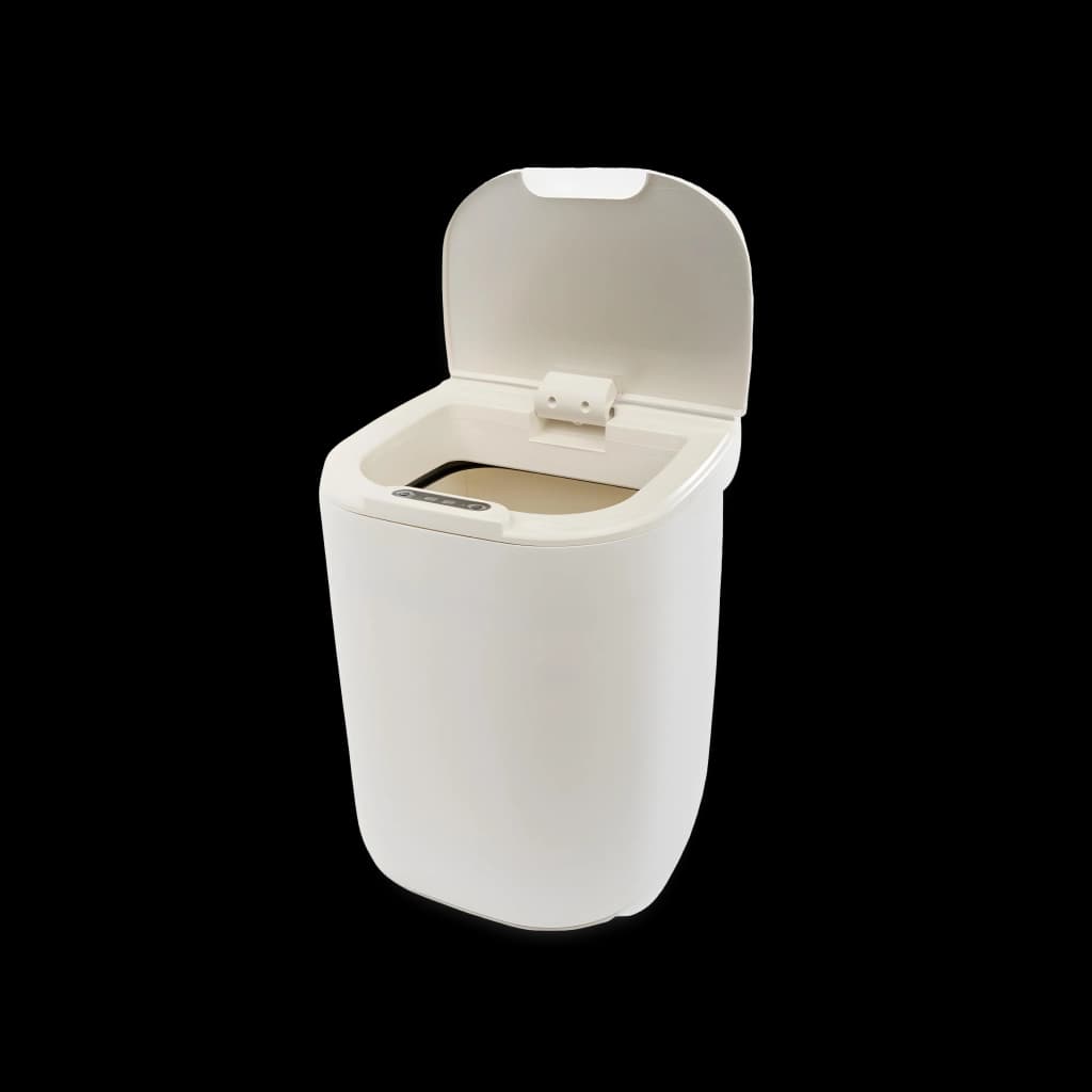 Cubo de basura con sensor inteligente 16L blanco -  Recargable