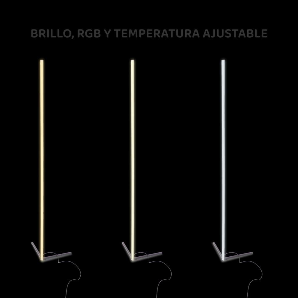Lámpara inteligente de piso RGB, base de aluminio